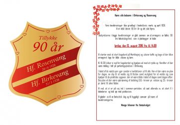 Invitation 90 år - version X
